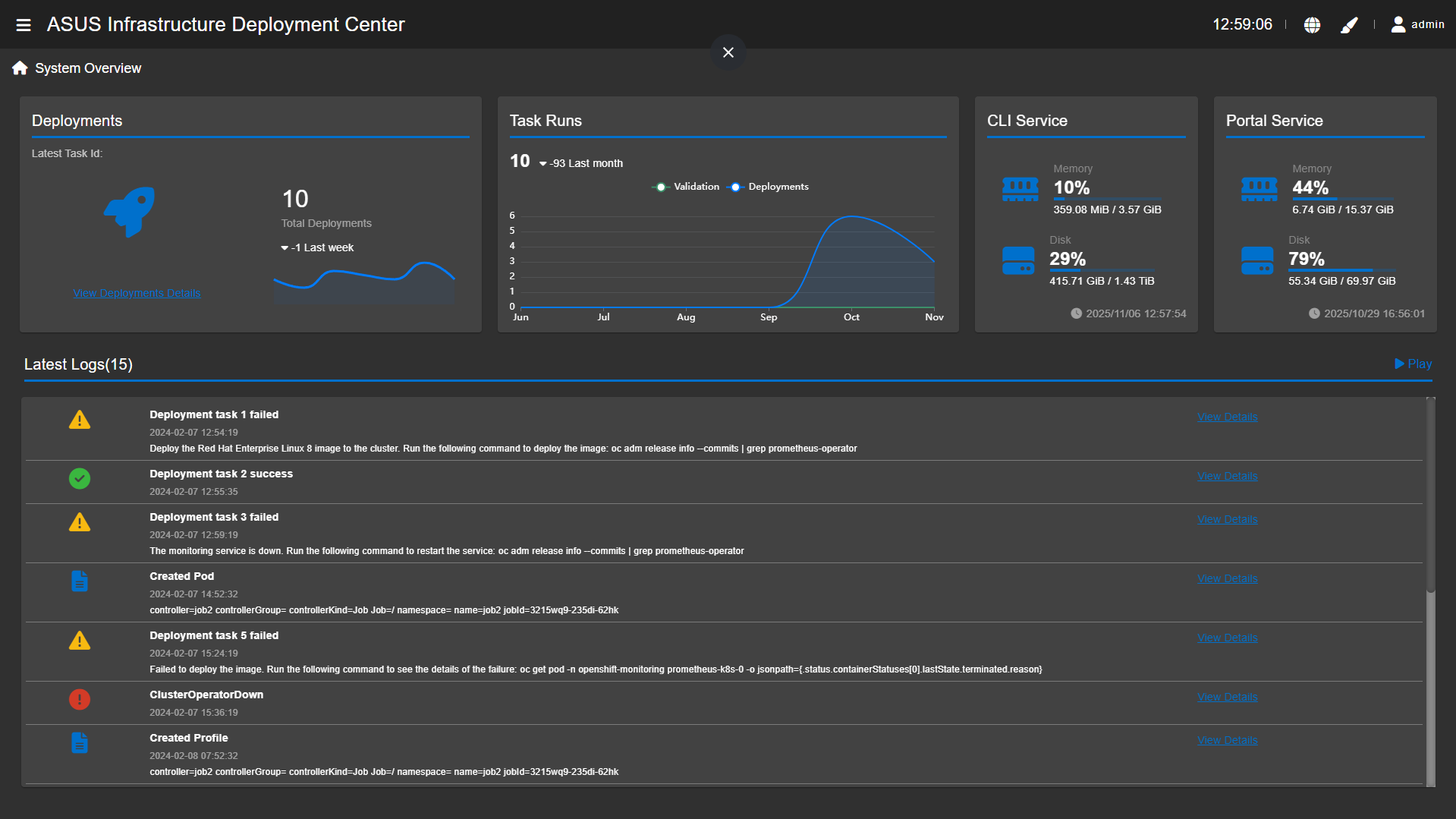 ASUS Infrastructure Deployment Center