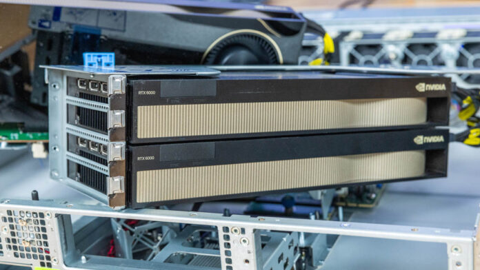 Supermicro AS 2115HV TNRT 2x NVIDIA RTX 6000 Ada In Riser 1